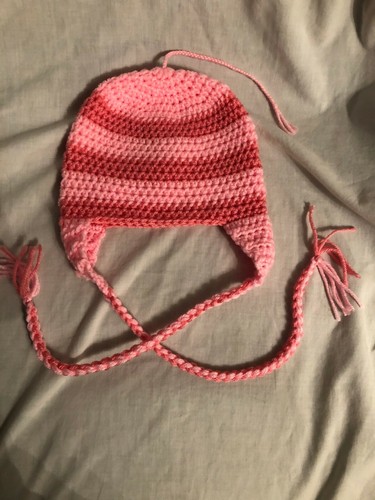 Pink striped hat - hat, edith